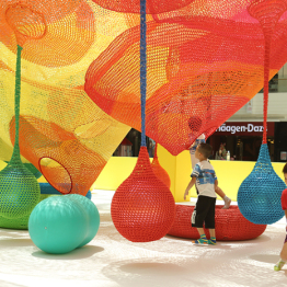 Color matching rope weaving ball hanging ball swing playground kindergarten shopping mall accessories
